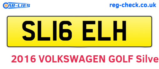 SL16ELH are the vehicle registration plates.