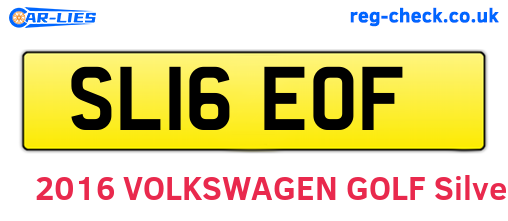 SL16EOF are the vehicle registration plates.