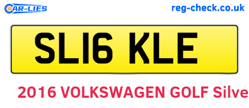 SL16KLE are the vehicle registration plates.