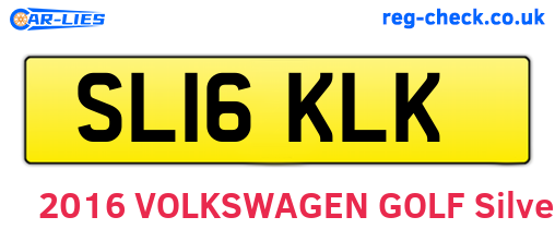SL16KLK are the vehicle registration plates.