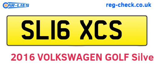 SL16XCS are the vehicle registration plates.