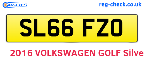 SL66FZO are the vehicle registration plates.
