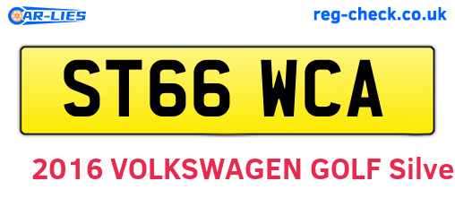 ST66WCA are the vehicle registration plates.