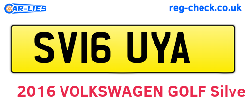 SV16UYA are the vehicle registration plates.