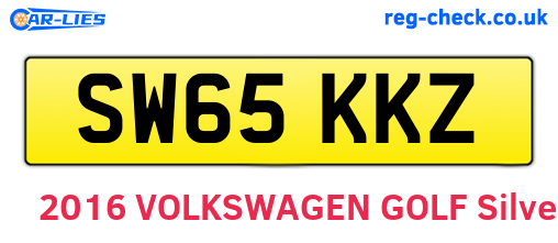 SW65KKZ are the vehicle registration plates.