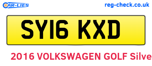 SY16KXD are the vehicle registration plates.