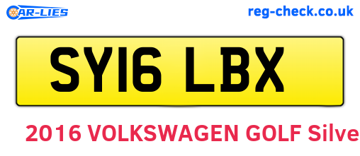 SY16LBX are the vehicle registration plates.