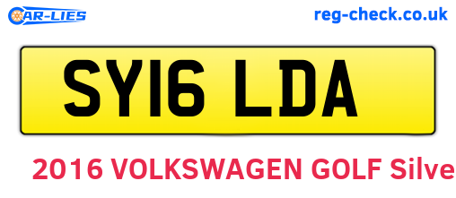 SY16LDA are the vehicle registration plates.