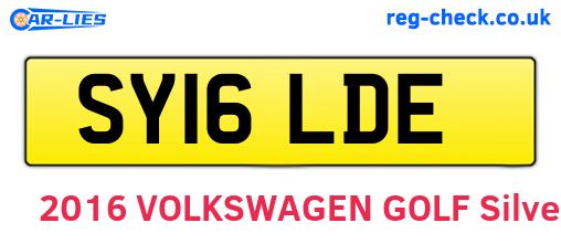 SY16LDE are the vehicle registration plates.