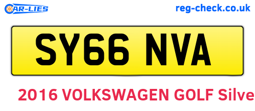 SY66NVA are the vehicle registration plates.