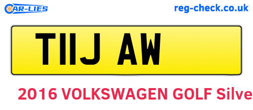 T11JAW are the vehicle registration plates.