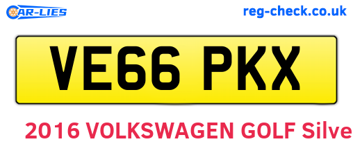VE66PKX are the vehicle registration plates.