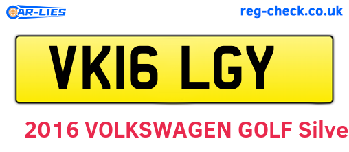 VK16LGY are the vehicle registration plates.