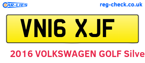 VN16XJF are the vehicle registration plates.