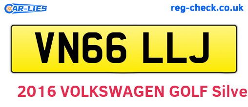 VN66LLJ are the vehicle registration plates.