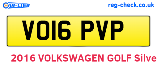 VO16PVP are the vehicle registration plates.