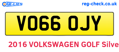 VO66OJY are the vehicle registration plates.