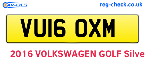 VU16OXM are the vehicle registration plates.