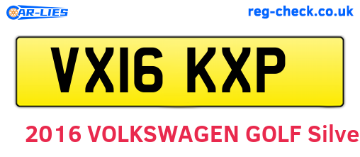 VX16KXP are the vehicle registration plates.