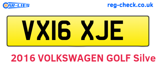 VX16XJE are the vehicle registration plates.