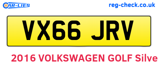 VX66JRV are the vehicle registration plates.