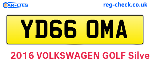 YD66OMA are the vehicle registration plates.