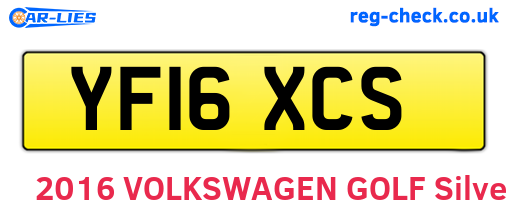 YF16XCS are the vehicle registration plates.