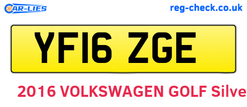 YF16ZGE are the vehicle registration plates.