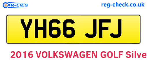 YH66JFJ are the vehicle registration plates.