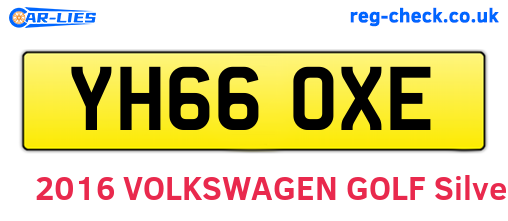 YH66OXE are the vehicle registration plates.