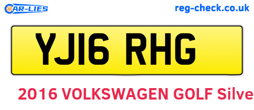 YJ16RHG are the vehicle registration plates.