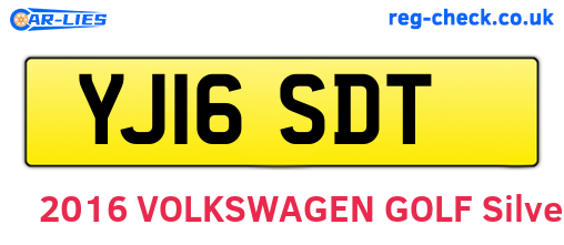 YJ16SDT are the vehicle registration plates.