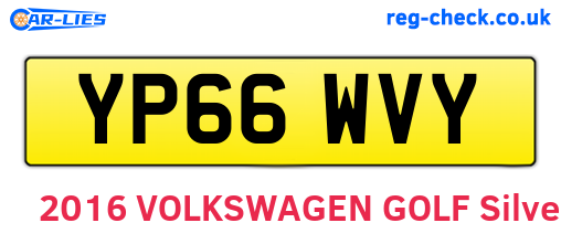 YP66WVY are the vehicle registration plates.