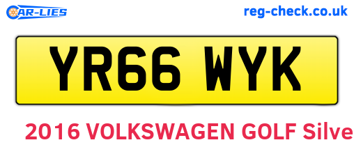 YR66WYK are the vehicle registration plates.