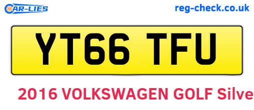 YT66TFU are the vehicle registration plates.