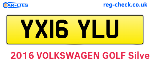 YX16YLU are the vehicle registration plates.
