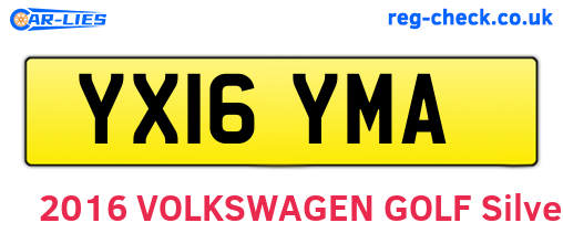 YX16YMA are the vehicle registration plates.