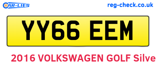 YY66EEM are the vehicle registration plates.