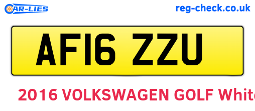 AF16ZZU are the vehicle registration plates.