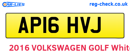 AP16HVJ are the vehicle registration plates.