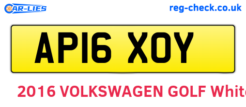 AP16XOY are the vehicle registration plates.
