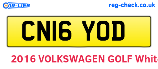 CN16YOD are the vehicle registration plates.