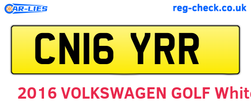 CN16YRR are the vehicle registration plates.