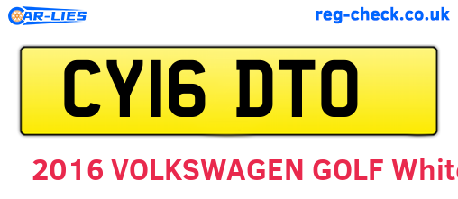CY16DTO are the vehicle registration plates.