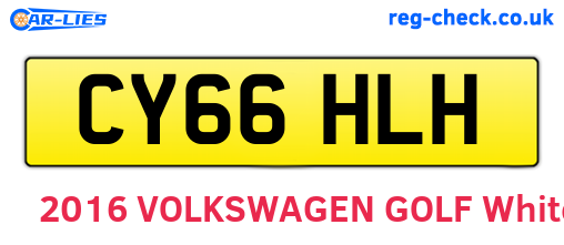 CY66HLH are the vehicle registration plates.