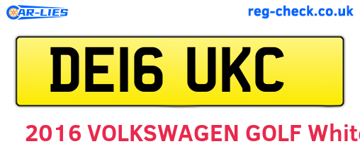 DE16UKC are the vehicle registration plates.