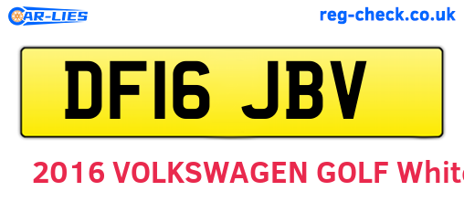 DF16JBV are the vehicle registration plates.