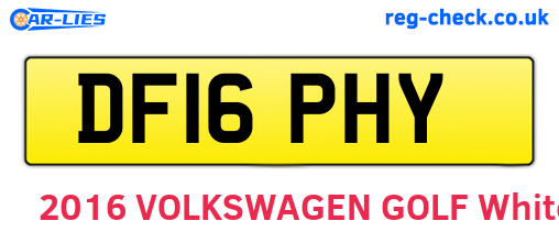 DF16PHY are the vehicle registration plates.