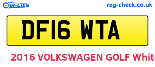 DF16WTA are the vehicle registration plates.