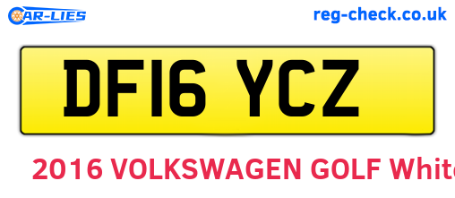 DF16YCZ are the vehicle registration plates.